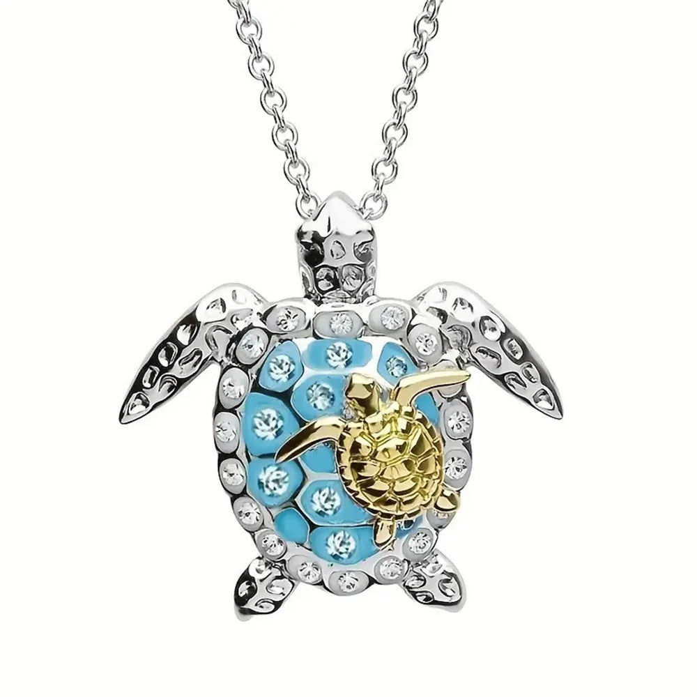 Colgante de Tortuga Marina - Plata Vintage