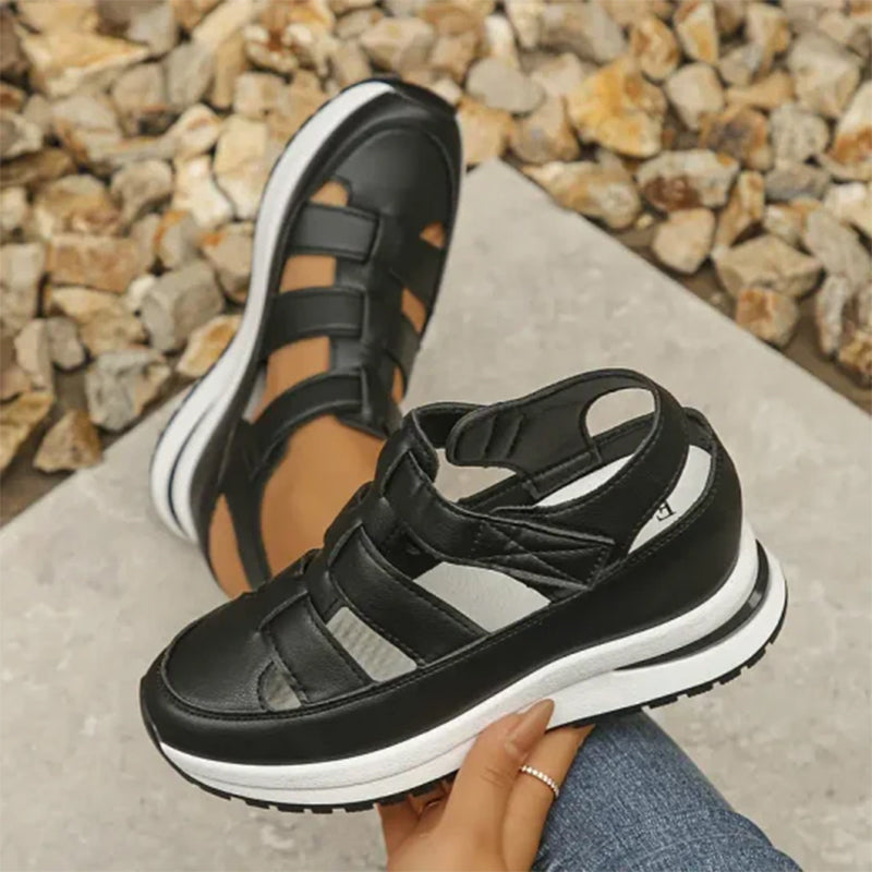 Elena | Sandalias ortopédicas con velcro y puntera cerrada