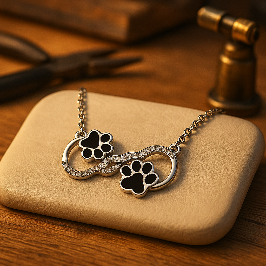 Collar con Colgante de Símbolo de Infinito con Zirconia