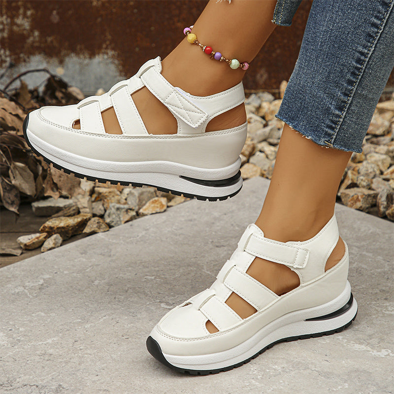 Elena | Sandalias ortopédicas con velcro y puntera cerrada