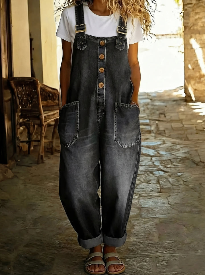 Rocio | Mono de denim casual con tirantes ajustables