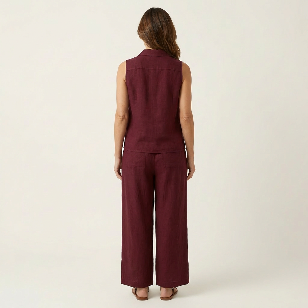 Twiila | Conjunto de Top Cruzado y Pantalones Anchos
