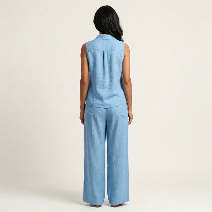 Twiila | Conjunto de Top Cruzado y Pantalones Anchos