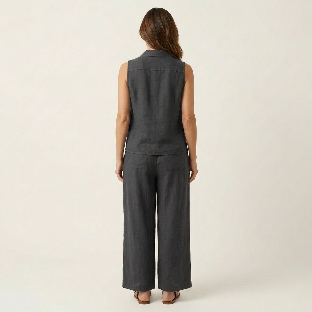 Twiila | Conjunto de Top Cruzado y Pantalones Anchos