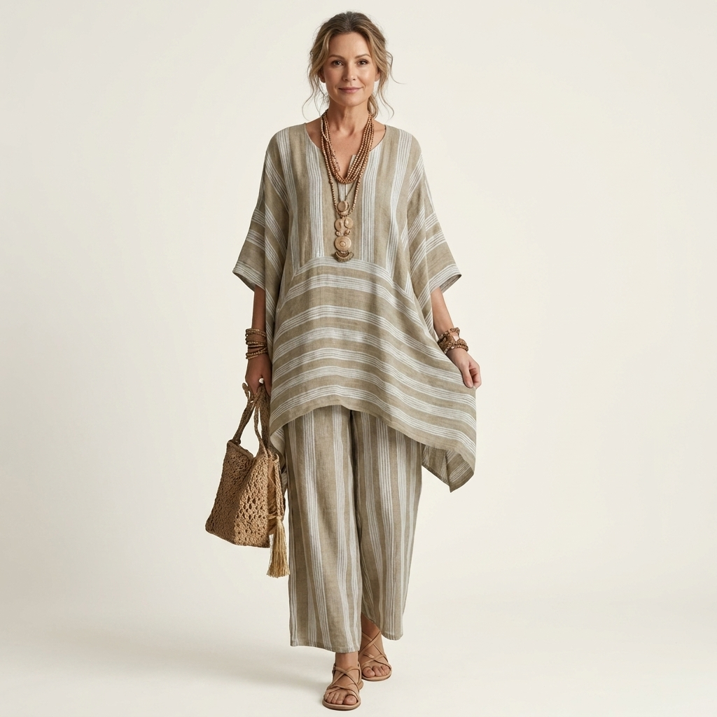 Kiara | Conjunto de Algodón-Lino de Dos Piezas