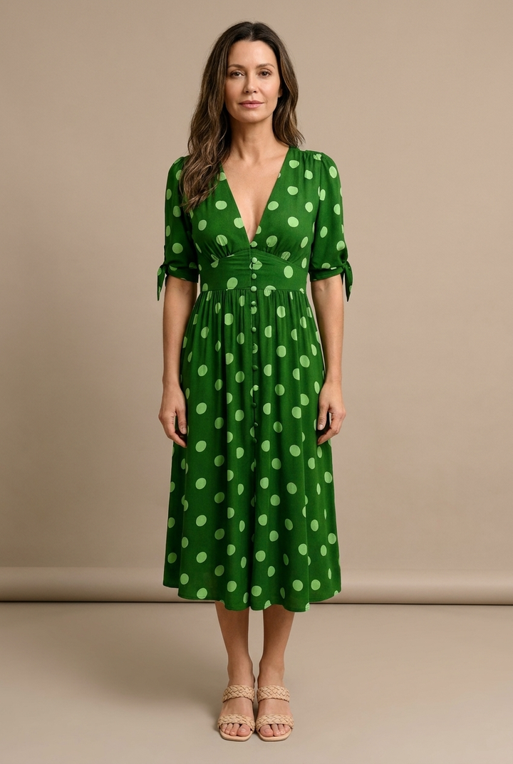 Valentina™ | Vestido Moderno de Lunares