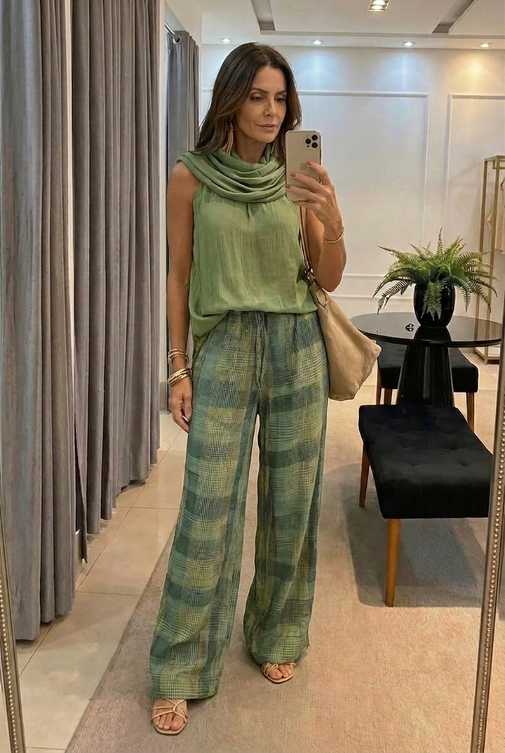 Bianca | Conjunto de dos piezas de elegancia artesanal y confort relajado