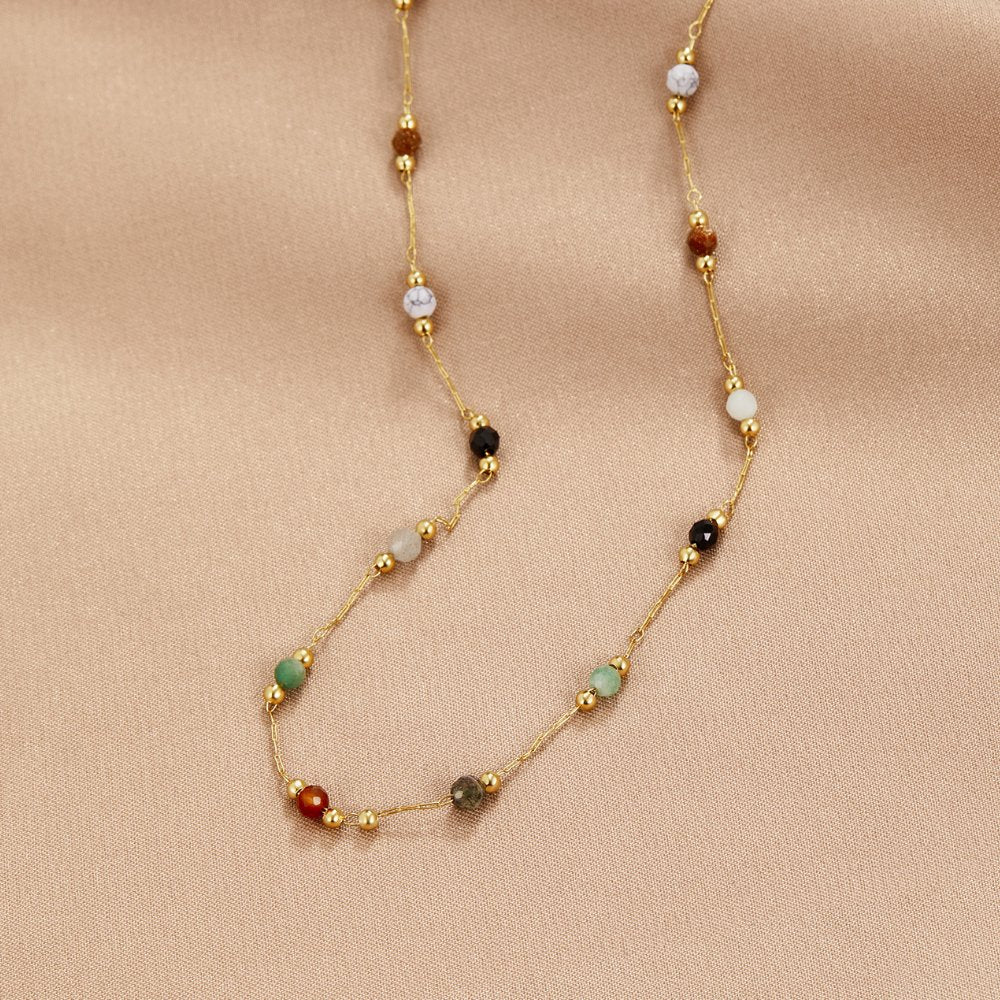 Clara | Collar minimalista con piedra seleccionada