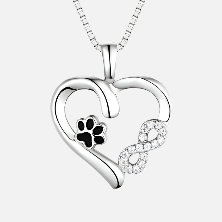Collar de Patas y Corazón con Charm de Infinito